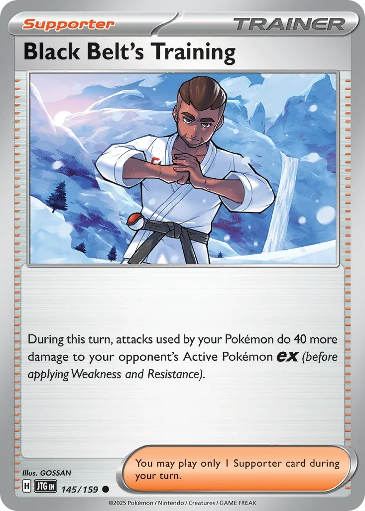 Black Belt's Training 145 Pokémon card from JTG set