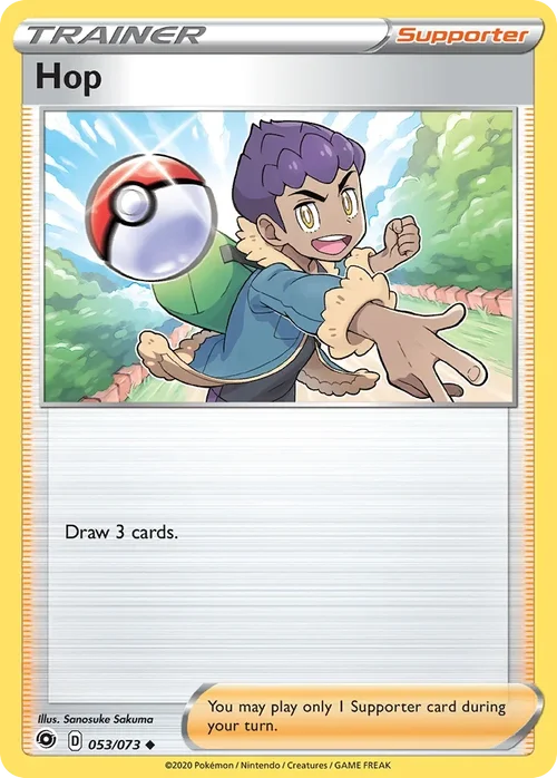 Hop 53 Pokemon card from Champion's Path set
