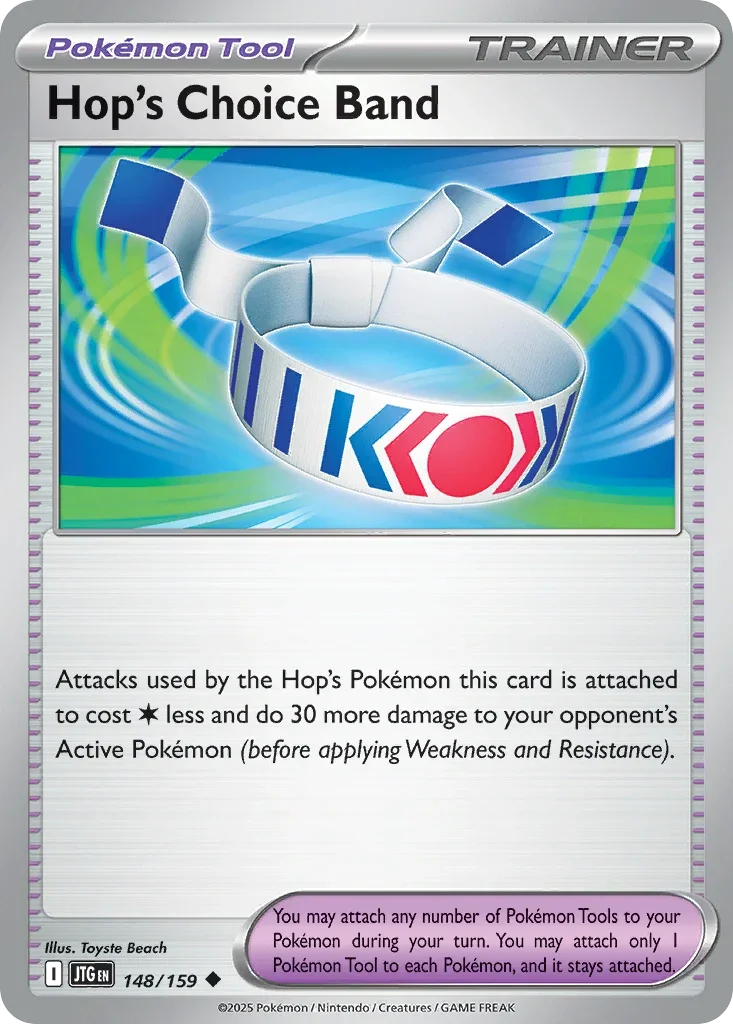 Hop's Choice Band 148 Pokémon card from JTG set