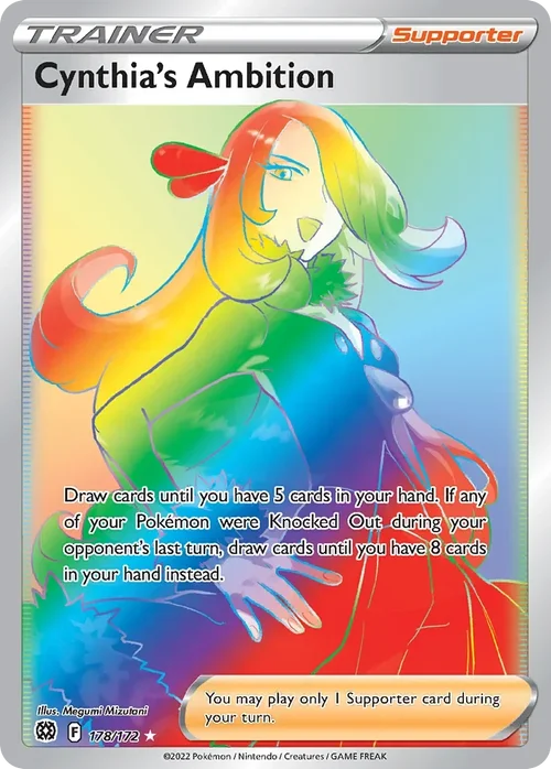 Cynthia's Ambition 178 Pokemon card from Brilliant Stars set