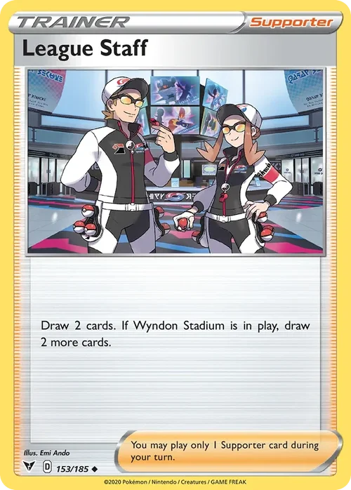 League Staff 153 Pokemon card from Vivid Voltage set