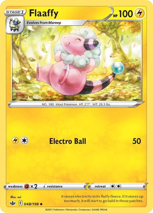 Flaaffy 48 Pokemon card from Chilling Reign set