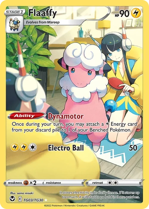Flaaffy TG03 Pokemon card from Silver Tempest set