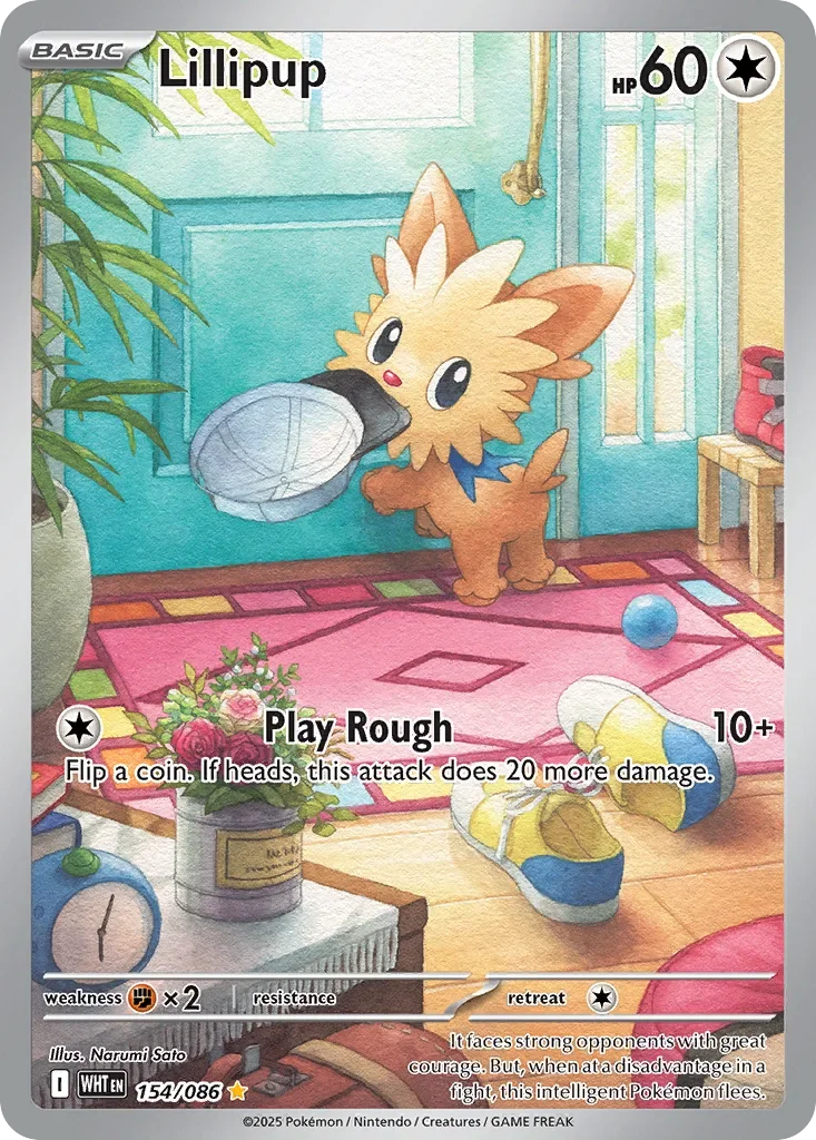 Lillipup 154 Pokemon card from White Flare set