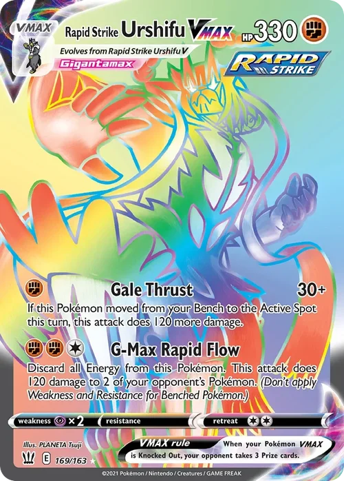 Rapid Strike Urshifu VMAX 169 Pokemon card from Battle Styles set