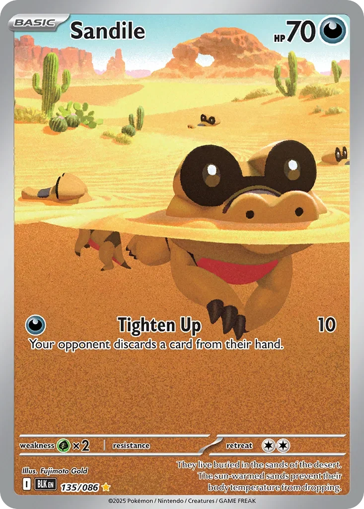 Sandile 135 Pokémon card - Illustration Rare