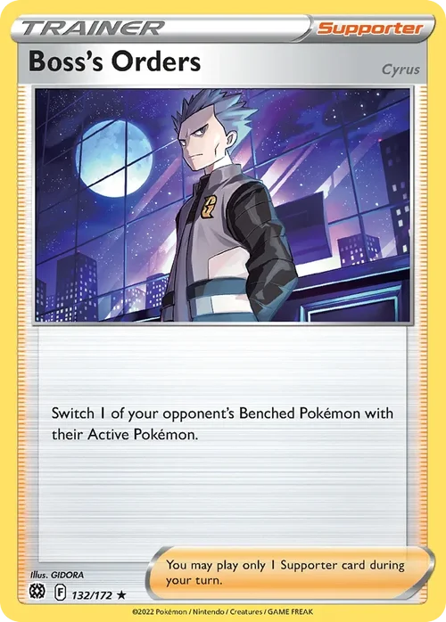 Boss's Orders 132 Pokemon card from Brilliant Stars set