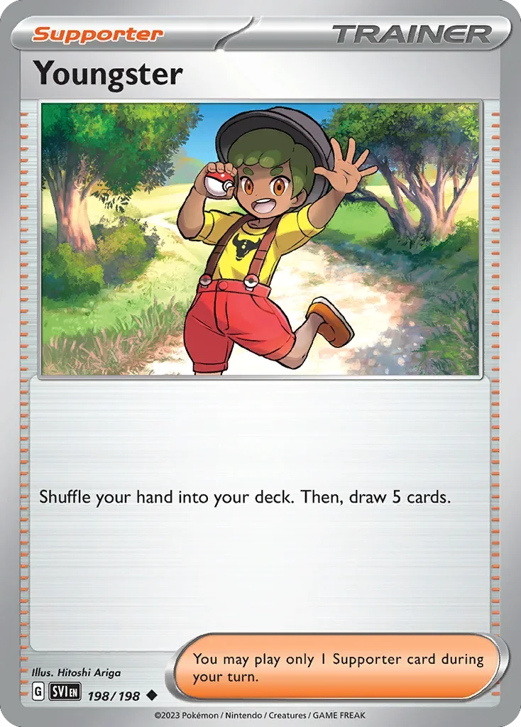 Youngster 198 Pokemon card from Scarlet & Violet set