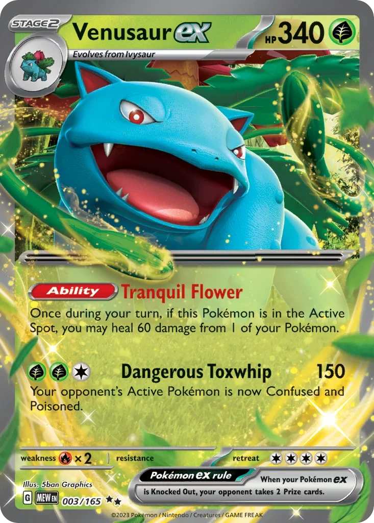 Venusaur ex 003 Pokémon card