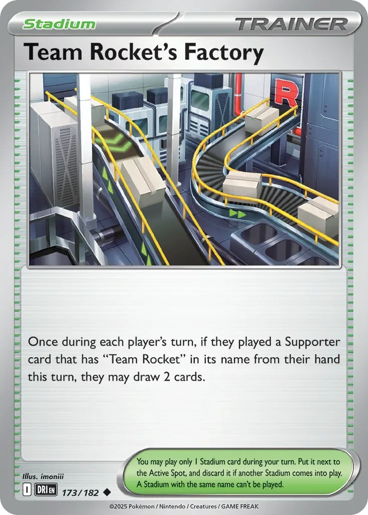 Team Rocket's Factory 173 Pokemon card from Destined Rivals set