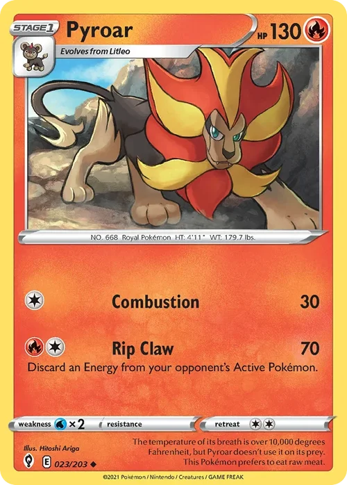 023/203 from Evolving Skies Uncommon Pokemon Card