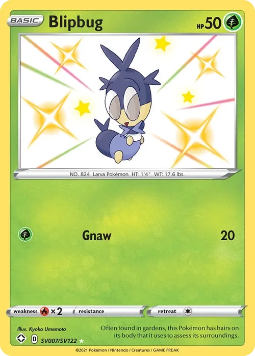 Blipbug SV007 Pokemon card from Shining Fates set