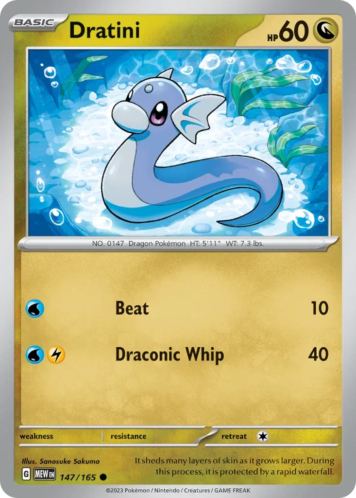 Dratini 147 Pokémon card