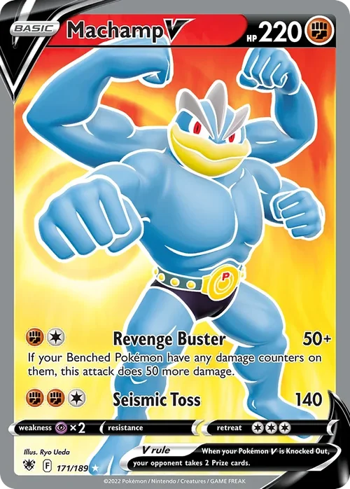 Machamp V 171 Pokémon card from Astral Radiance set