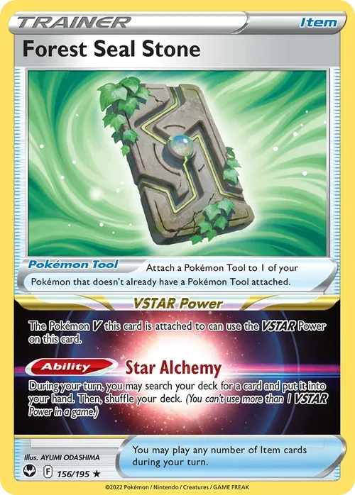 Forest Seal Stone 156 Pokemon card from Silver Tempest set