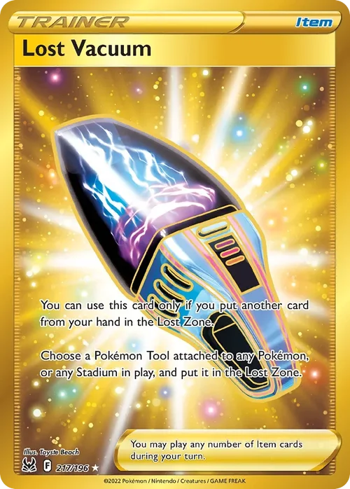 Lost Vacuum 217 Pokemon card from Lost Origin set
