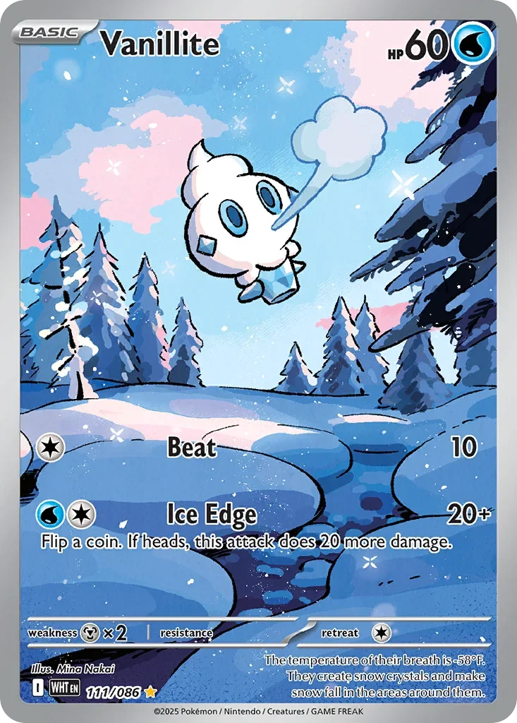 Vanillite 111 Pokemon card from White Flare set