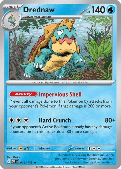 Drednaw 44 Pokemon card from Stellar Crown set