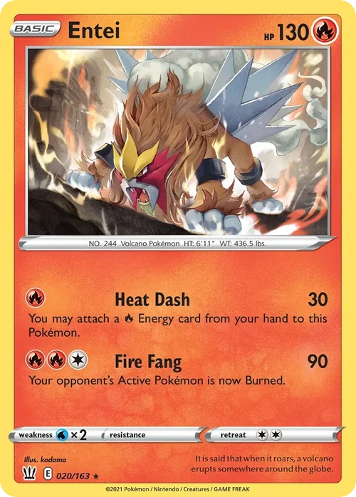 020/163 from Battle Styles Holo Rare Pokemon Card