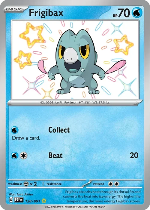 Frigibax 128 Pokemon card from Paldean Fates set