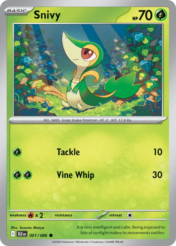 Snivy 1 Pokémon card - Common
