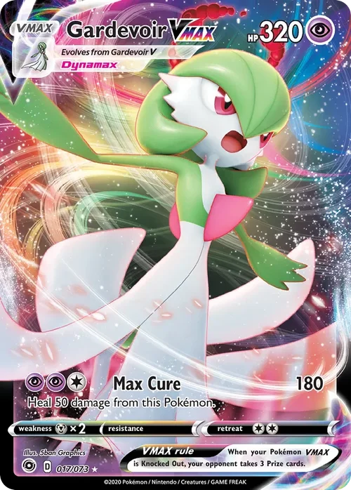 Gardevoir VMAX 17 Pokemon card from Champion's Path set