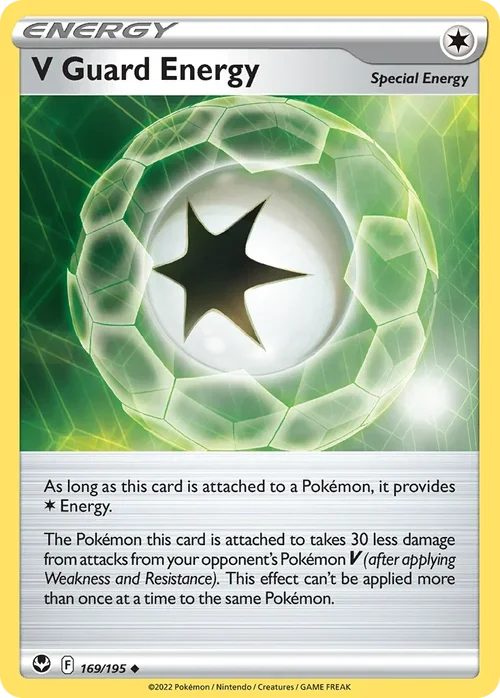 V Guard Energy 169 Pokemon card from Silver Tempest set