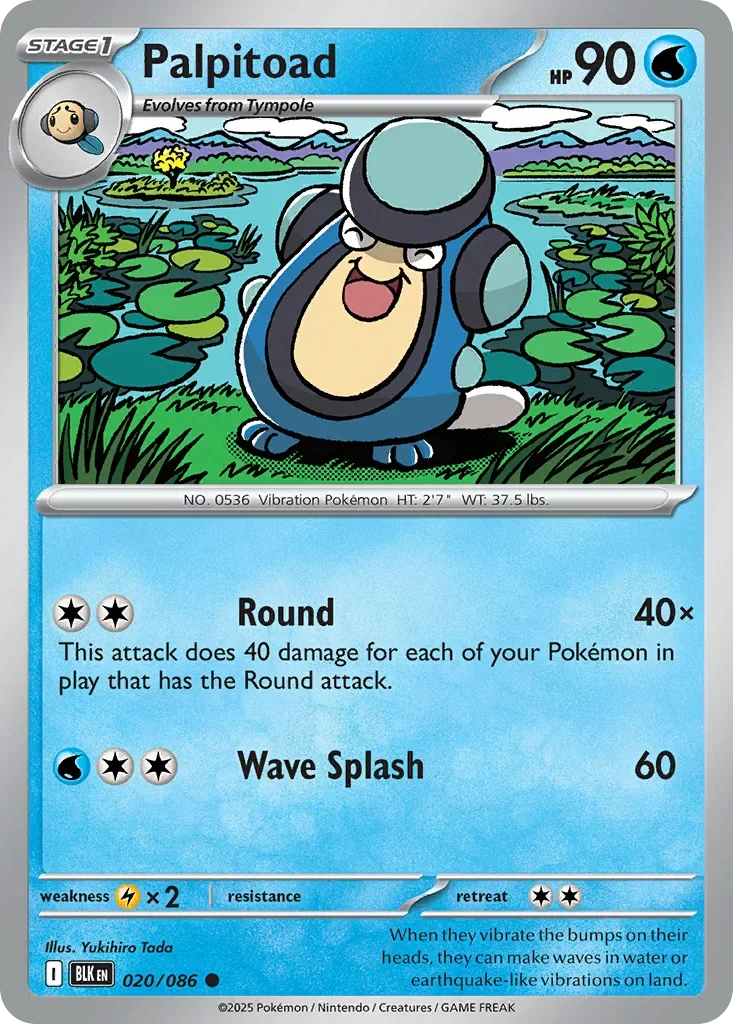 Palpitoad 20 Pokémon card - Common