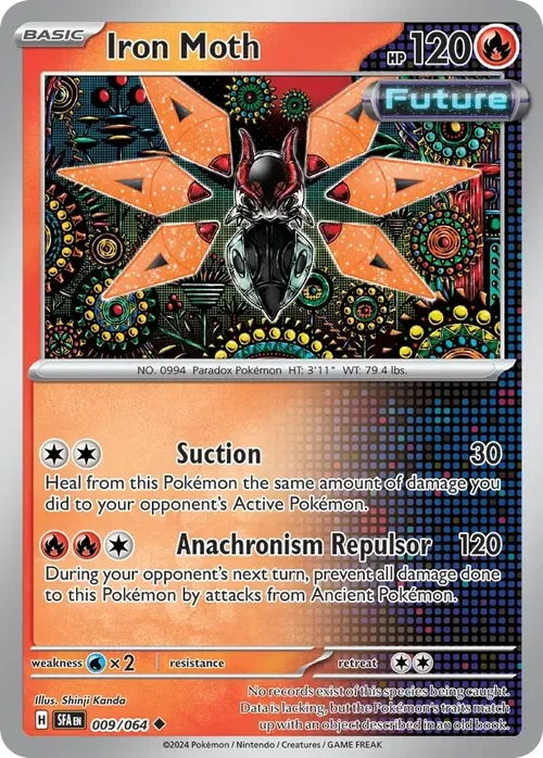Iron Moth 9 Pokemon card from Shrouded Fable set