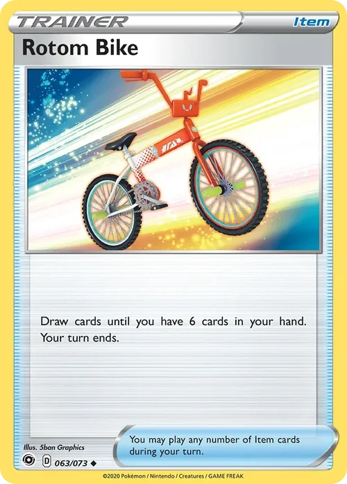 Rotom Bike 63 Pokemon card from Champion's Path set