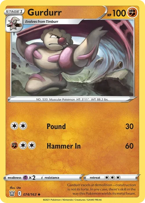 074/163 from Battle Styles Uncommon Pokemon Card