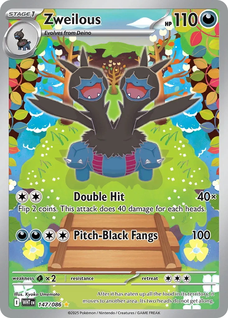 Zweilous 147 Pokemon card from White Flare set