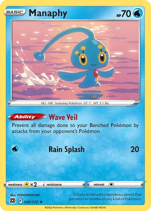 Manaphy 041 Pokemon card from Brilliant Stars set