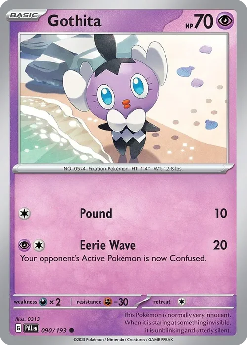 Gothita 90 Pokemon card from Paldea Evolved set