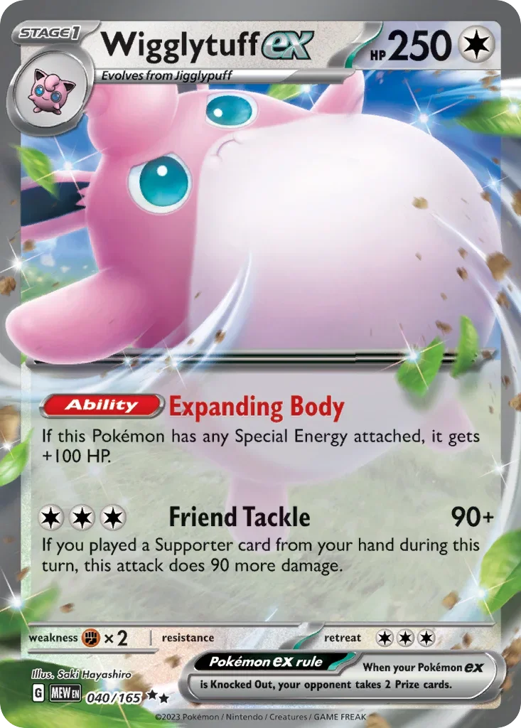 Wigglytuff ex 040 Pokémon card