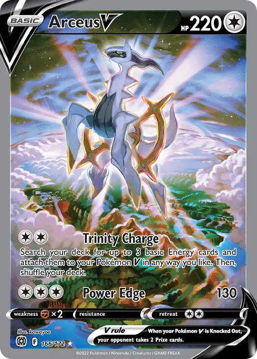 Arceus V 166 Pokemon card from Brilliant Stars set