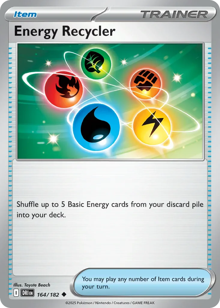 Energy Recycler 164 Pokemon card from Destined Rivals set