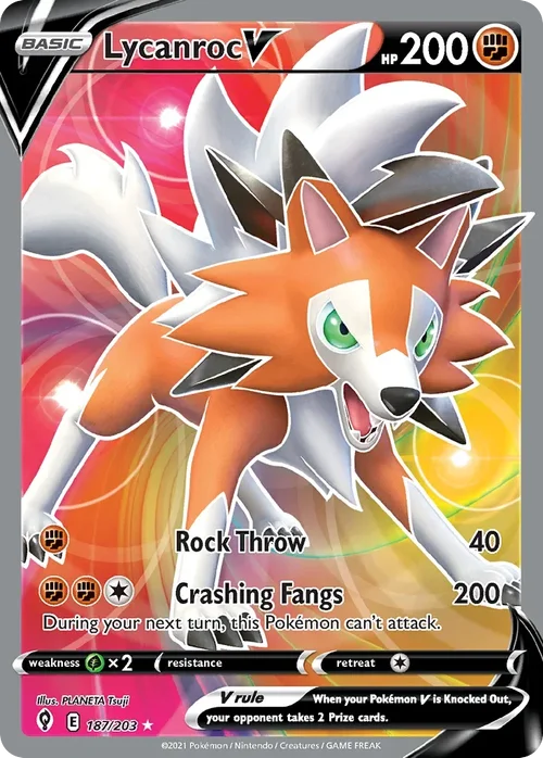 187/203 from Evolving Skies Full Art Pokemon Card