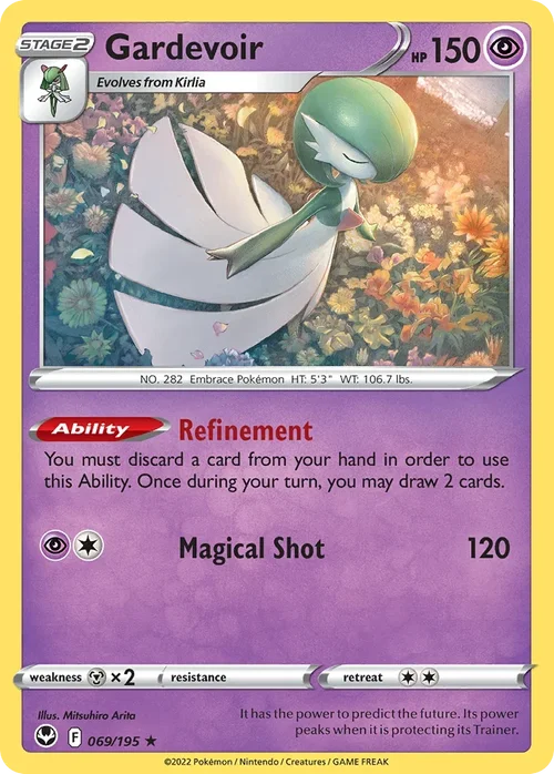 Gardevoir 69 Pokemon card from Silver Tempest set