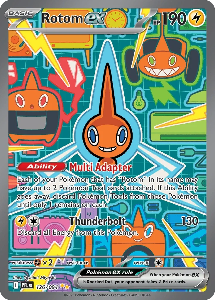 Rotom ex 126 Pokémon card from Phantasmal Flames set