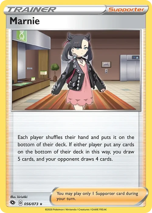 Marnie 56 Pokemon card from Champion's Path set