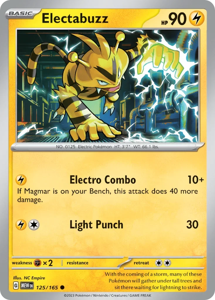 Electabuzz 125 Pokémon card