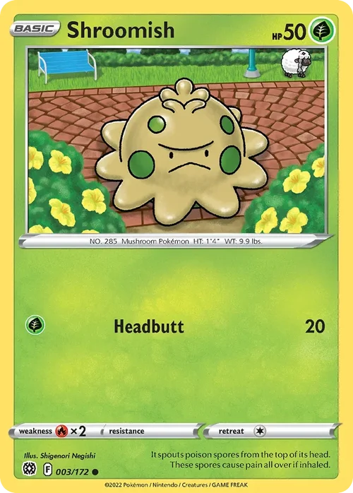 Shroomish 003 Pokemon card from Brilliant Stars set