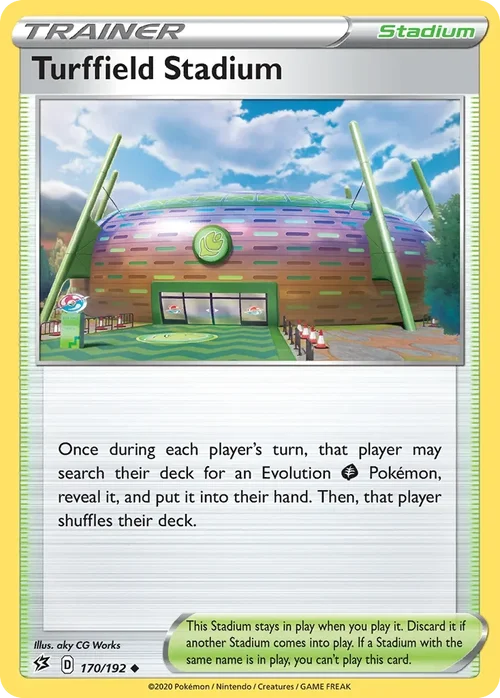 Turffield Stadium 170 Pokemon card from Rebel Clash set