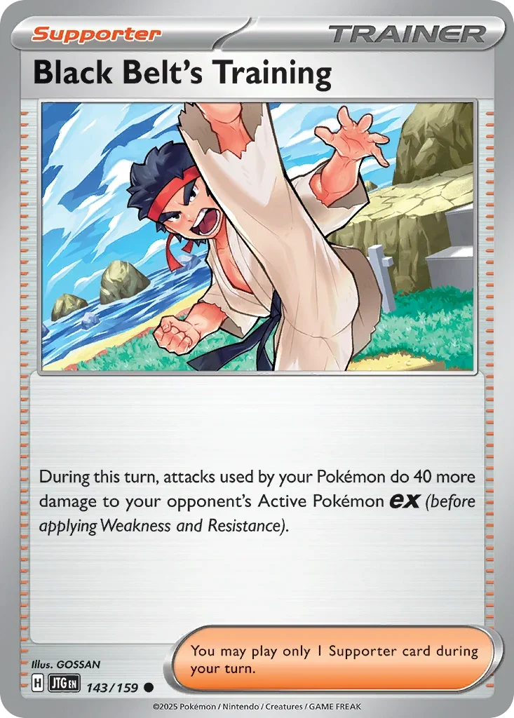 Black Belt's Training 143 Pokémon card from JTG set