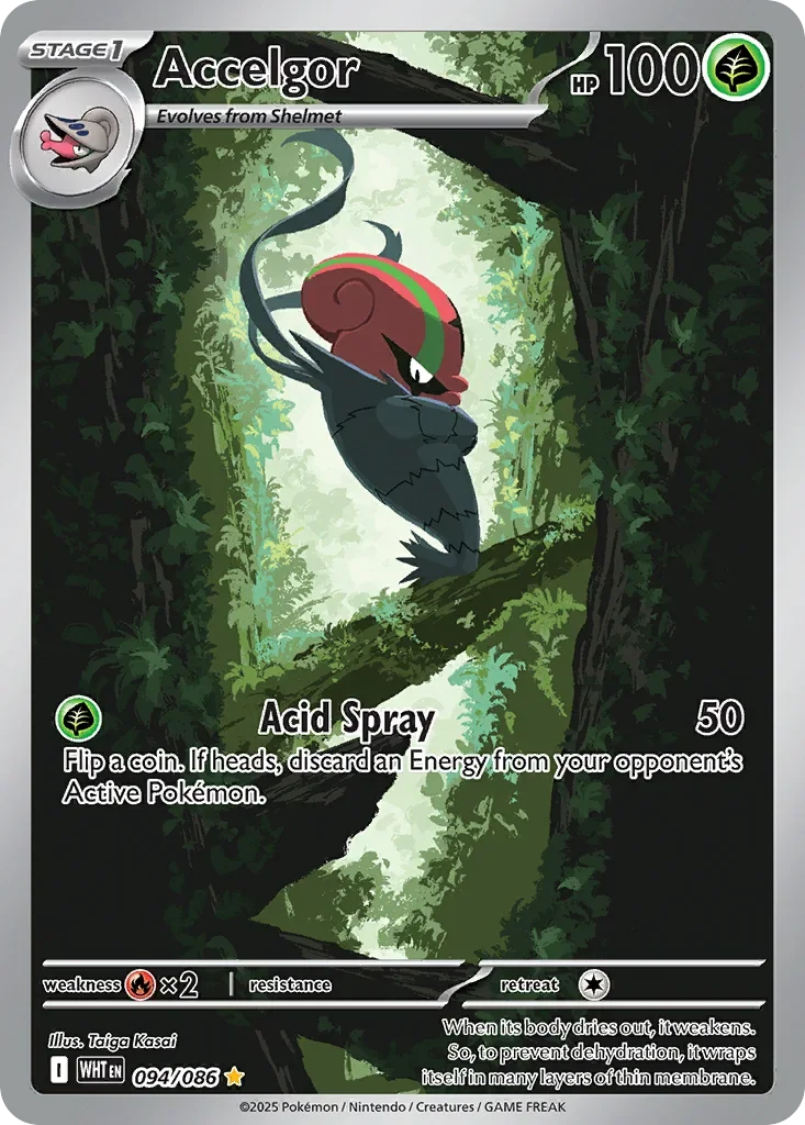 Accelgor 94 Pokemon card from White Flare set