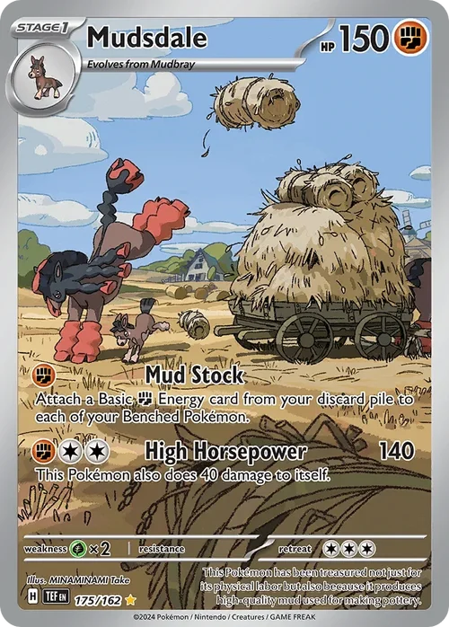 Mudsdale 175 Pokemon card from Temporal Forces set
