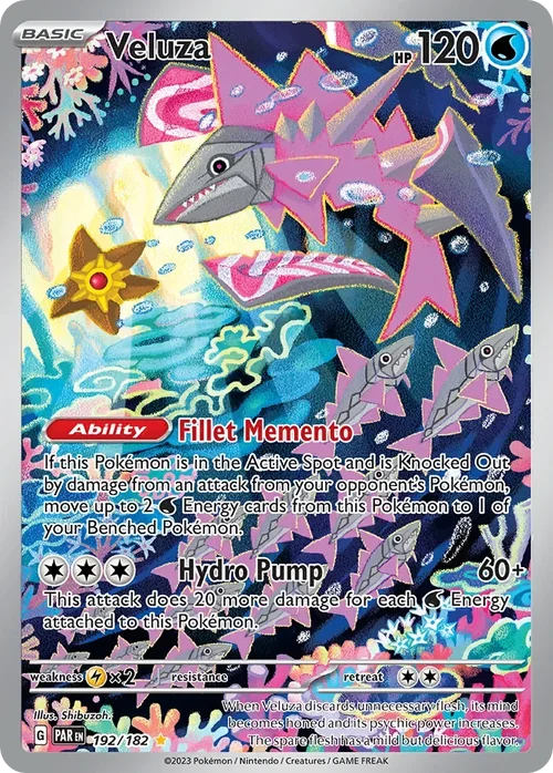 Veluza 192 Pokemon card from Paradox Rift set