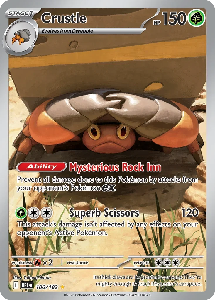 Crustle 186 Pokemon card from Destined Rivals set