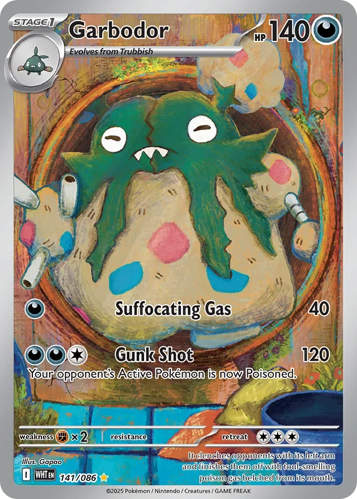 Garbodor 141 Pokemon card from White Flare set
